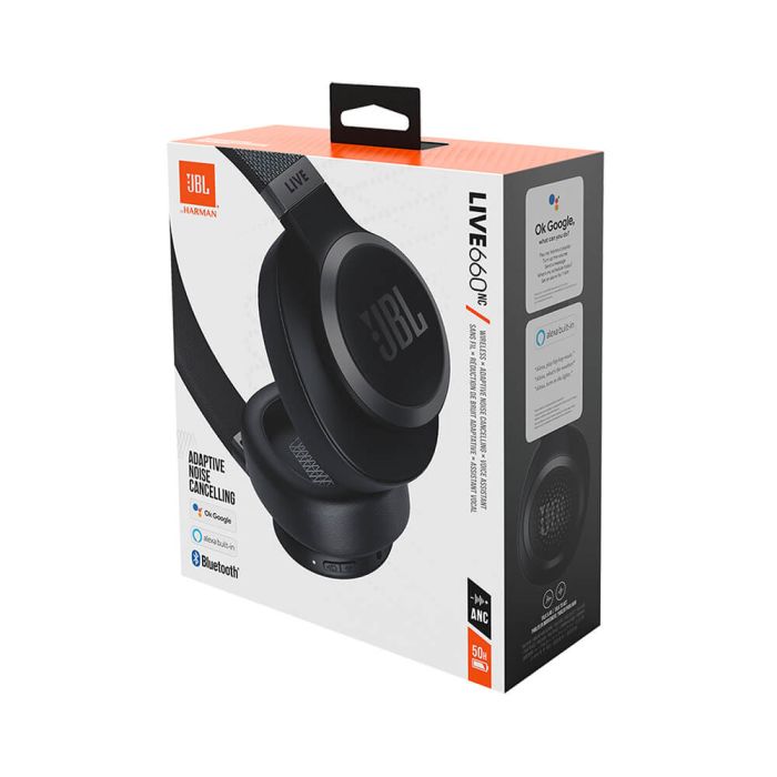 JBL Live 660NC Bluetooth naglavne brezžične slušalke, črne JBL Live 660NC Bluetooth naglavne brezžične slušalke, črne
