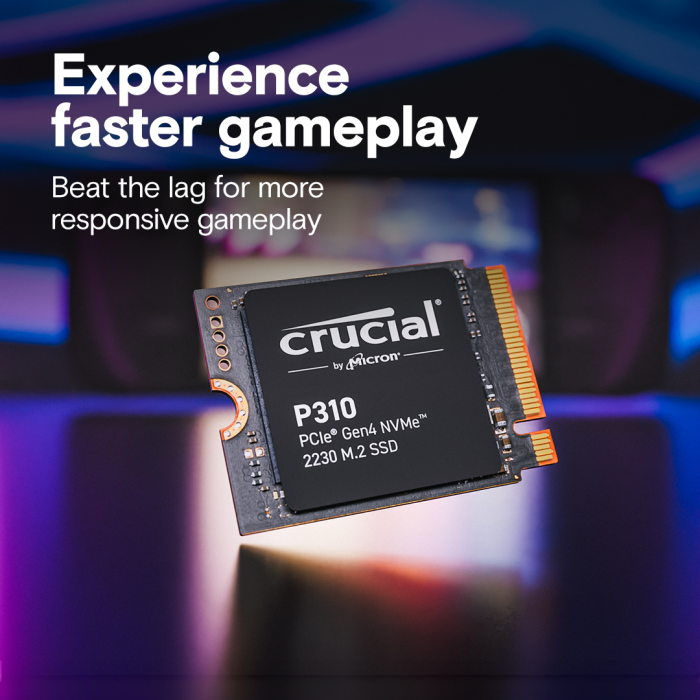 Crucial P310 1TB PCIe Gen4 NVMe 2230 M.2 SSD Crucial P310 1TB PCIe Gen4 NVMe 2230 M.2 SSD