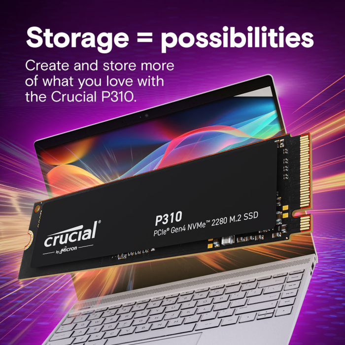 Crucial P310 2TB PCIe Gen4 NVMe 2280 M.2 SSD Crucial P310 2TB PCIe Gen4 NVMe 2280 M.2 SSD