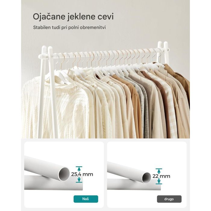 SONGMICS Obešalnik za oblačila, bela SONGMICS Obešalnik za oblačila, bela