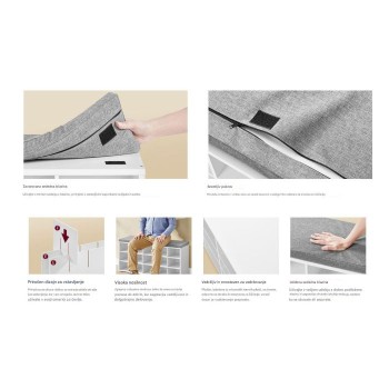 VASAGLE klop za čevlje z mehko blazino 30 x 105 x 48 cm, bela VASAGLE klop za čevlje z mehko blazino 30 x 105 x 48 cm, bela