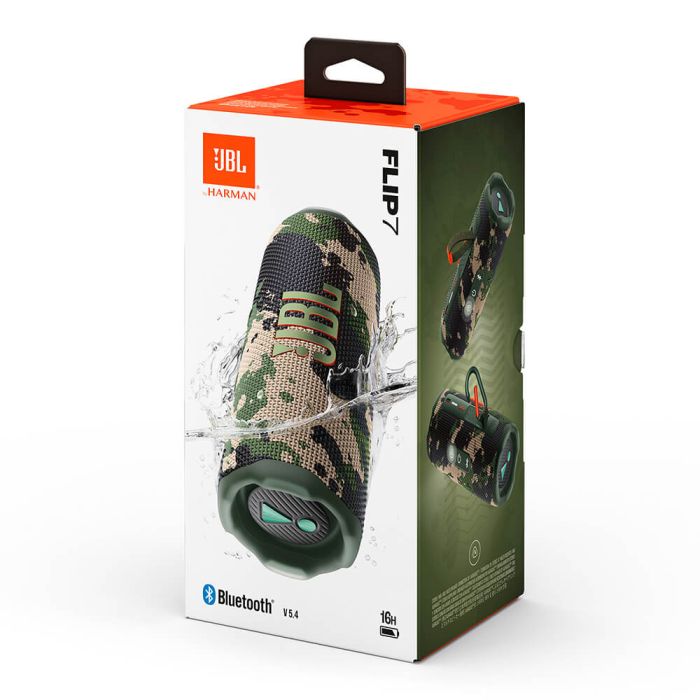 JBL Flip 7 Bluetooth prenosni zvočnik, vojaški JBL Flip 7 Bluetooth prenosni zvočnik, vojaški