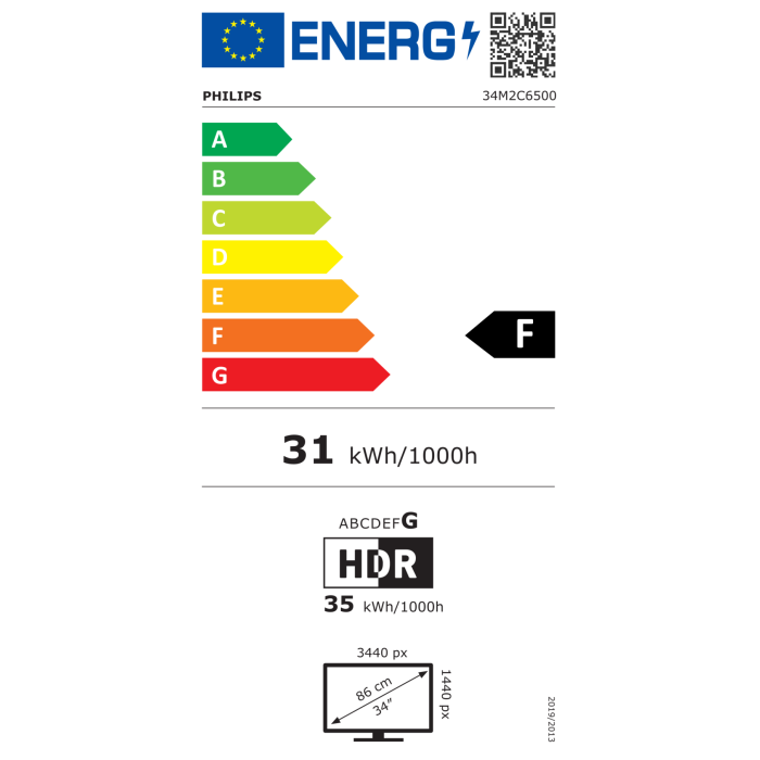 Philips Evnia 34M2C6500 34 OLED WQHD 175Hz monitor Philips Evnia 34M2C6500 34 OLED WQHD 175Hz monitor