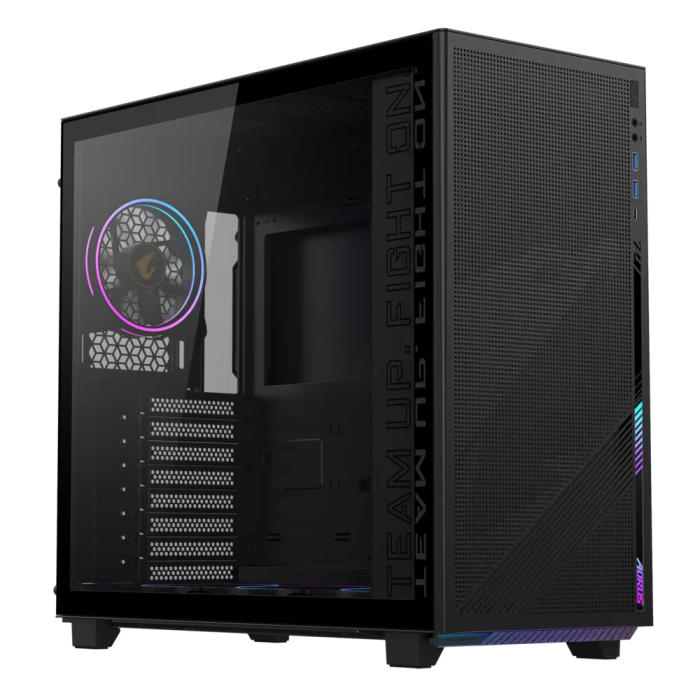 Gigabyte AORUS C400 GLASS USB-C USB 3.2 Gen2 ATX AORUS RGB osvetljeno ohišje, črno Gigabyte AORUS C400 GLASS USB-C USB 3.2 Gen2 ATX AORUS RGB osvetljeno ohišje, črno