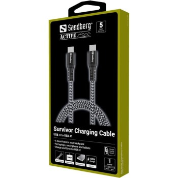Sandberg Survivor USB-C kabel1M, 100W Sandberg Survivor USB-C kabel1M, 100W