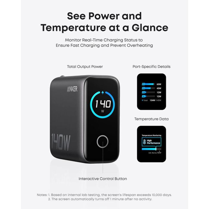 Anker 140W polnilec za prenosni računalnik, temno siv Anker 140W polnilec za prenosni računalnik, temno siv