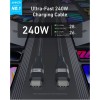 Anker pleteni USB-C na USB-C kabel 240 W, 1,8m, črn Anker pleteni USB-C na USB-C kabel 240 W, 1,8m, črn
