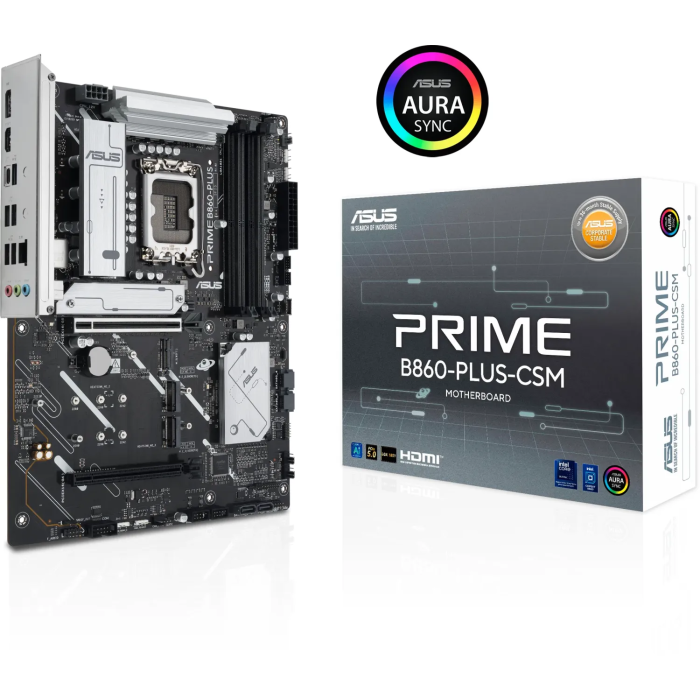 ASUS PRIME B860-PLUS-CSM, DDR5, SATA3, USB3.2Gen2, DP, 2.5GbE, LGA1851 ATX ASUS PRIME B860-PLUS-CSM, DDR5, SATA3, USB3.2Gen2, DP, 2.5GbE, LGA1851 ATX
