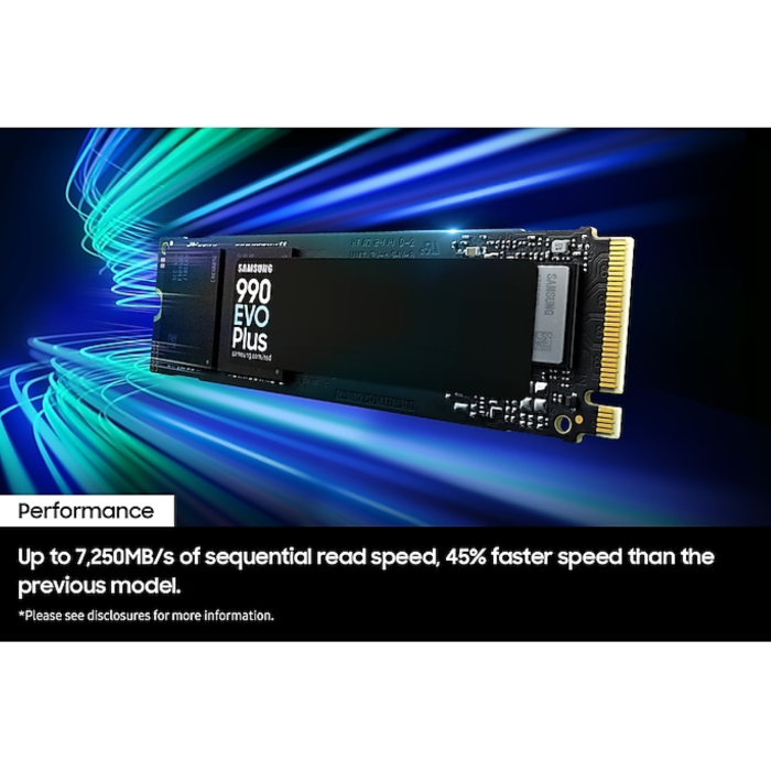 Samsung 1TB 990 EVO Plus M.2 80mm PCI-e 5.0 x2 NVMe, V-NAND Samsung 1TB 990 EVO Plus M.2 80mm PCI-e 5.0 x2 NVMe, V-NAND
