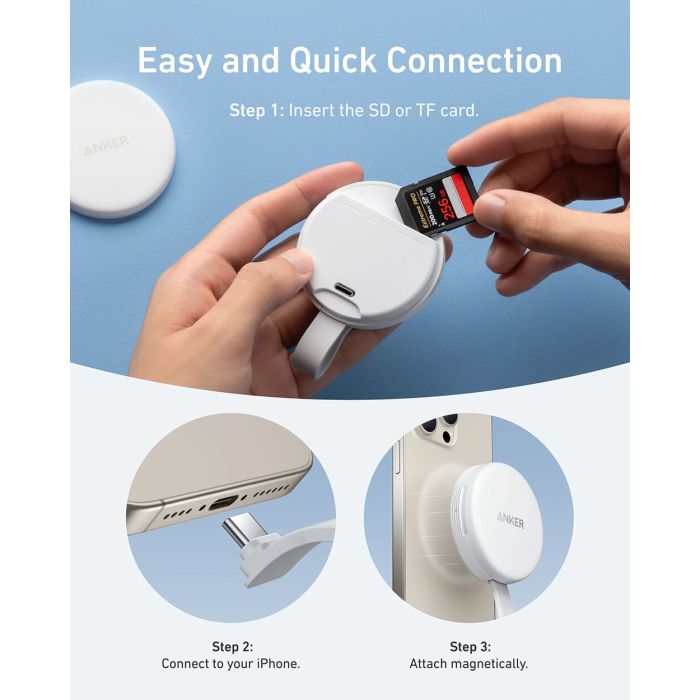 Anker MagGo USB-C Adapter (3-v-1, 10Gbps, za iPhone) Anker MagGo USB-C Adapter (3-v-1, 10Gbps, za iPhone)