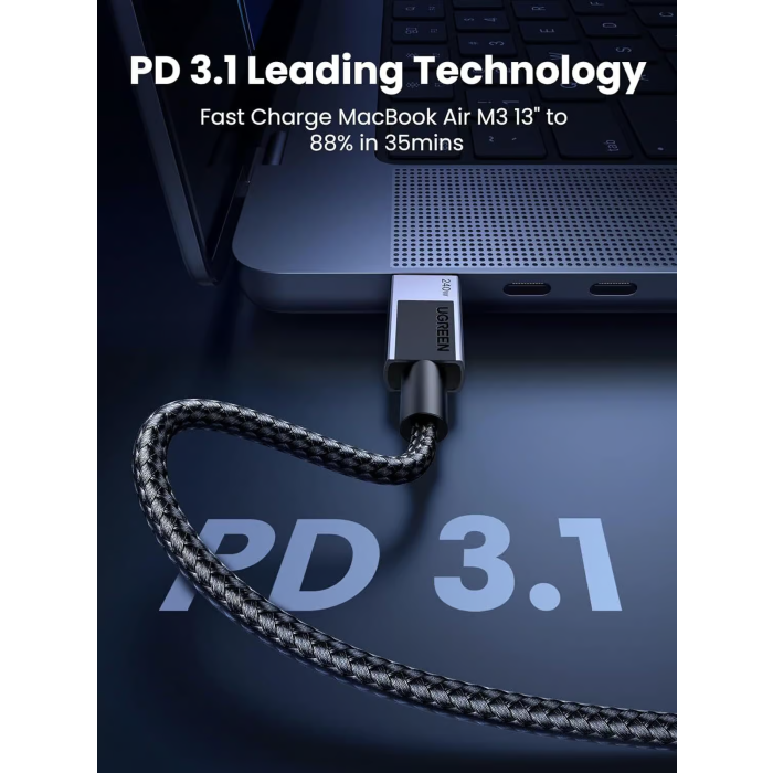 Ugreen USB-C na USB-C polnilni kabel 240W, 1M Ugreen USB-C na USB-C polnilni kabel 240W, 1M