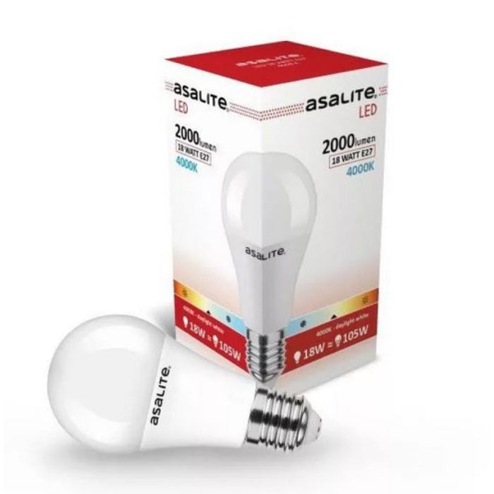 Asalite LED žarnica A65 E27 – 18W, 4000K, 2000 lumnov Asalite LED žarnica A65 E27 – 18W, 4000K, 2000 lumnov