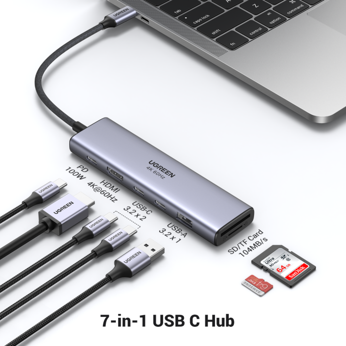 Ugreen 7 v 1 USB-C hub Ugreen 7 v 1 USB-C hub