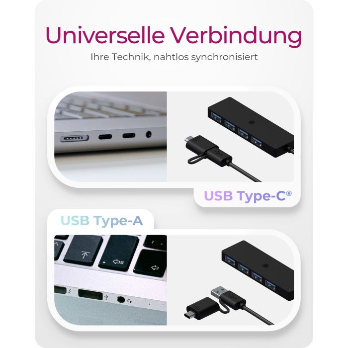 Icybox IB-HUB1424-C3 4-Port Hub z priključkom USB 3.2 Gen 1 Type-C in Type-A Icybox IB-HUB1424-C3 4-Port Hub z priključkom USB 3.2 Gen 1 Type-C in Type-A