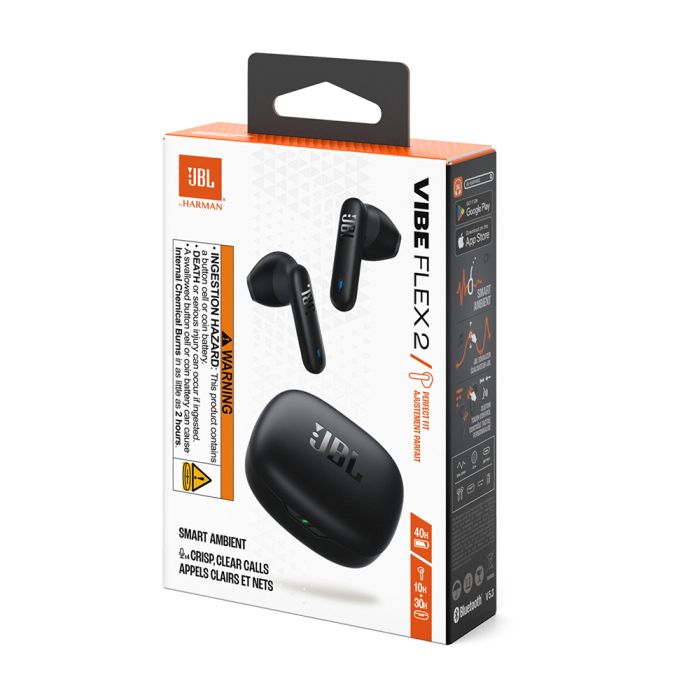 JBL Vibe Flex 2 TWS brezžične slušalke z mikrofonom, črne JBL Vibe Flex 2 TWS brezžične slušalke z mikrofonom, črne
