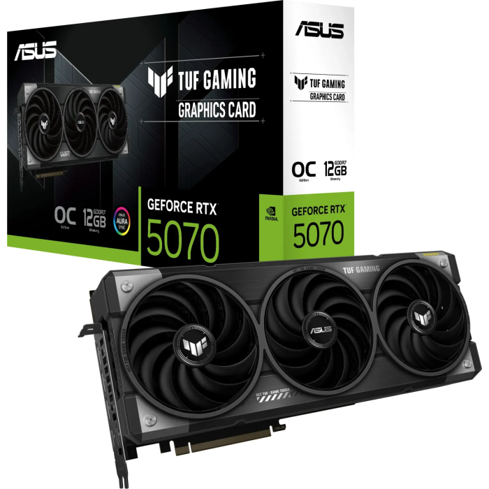 Grafična kartica ASUS TUF Gaming GeForce RTX 5070, 12GB GDDR7, PCI-E 5.0 Grafična kartica ASUS TUF Gaming GeForce RTX 5070, 12GB GDDR7, PCI-E 5.0