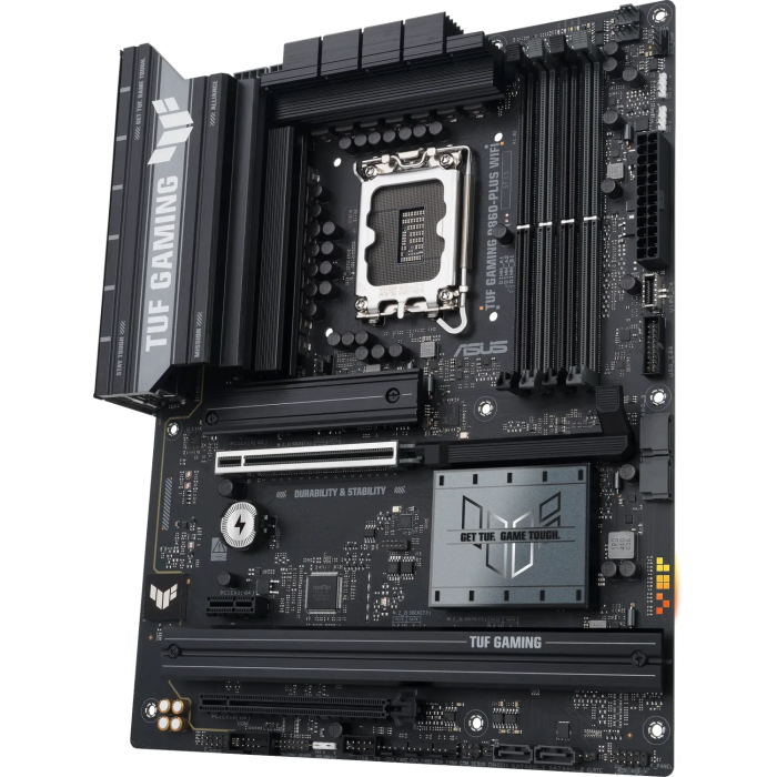 ASUS TUF GAMING B860-PLUS WIFI, DDR5, SATA3, USB4, DP, 2.5GbE, Wi-Fi 7, LGA1851 ATX ASUS TUF GAMING B860-PLUS WIFI, DDR5, SATA3, USB4, DP, 2.5GbE, Wi-Fi 7, LGA1851 ATX