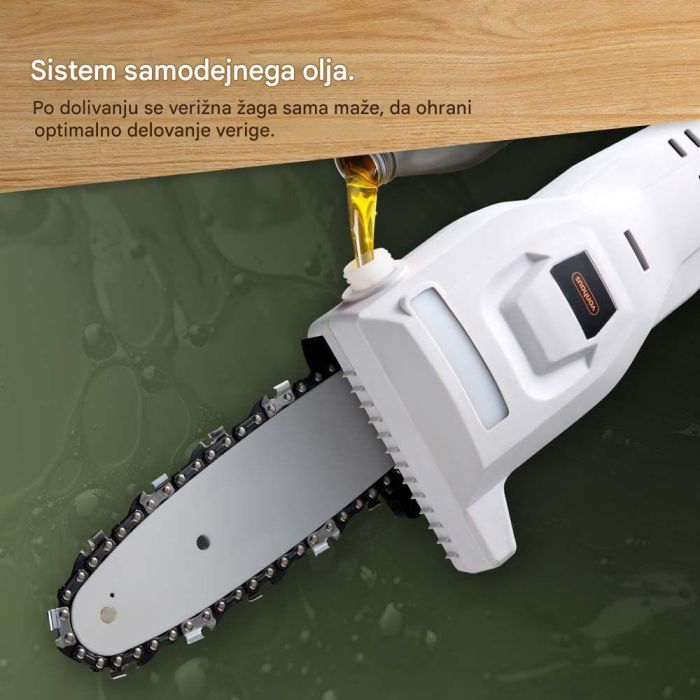 VonHaus Brezžična teleskopska verižna žaga 3519007 VonHaus Brezžična teleskopska verižna žaga 3519007