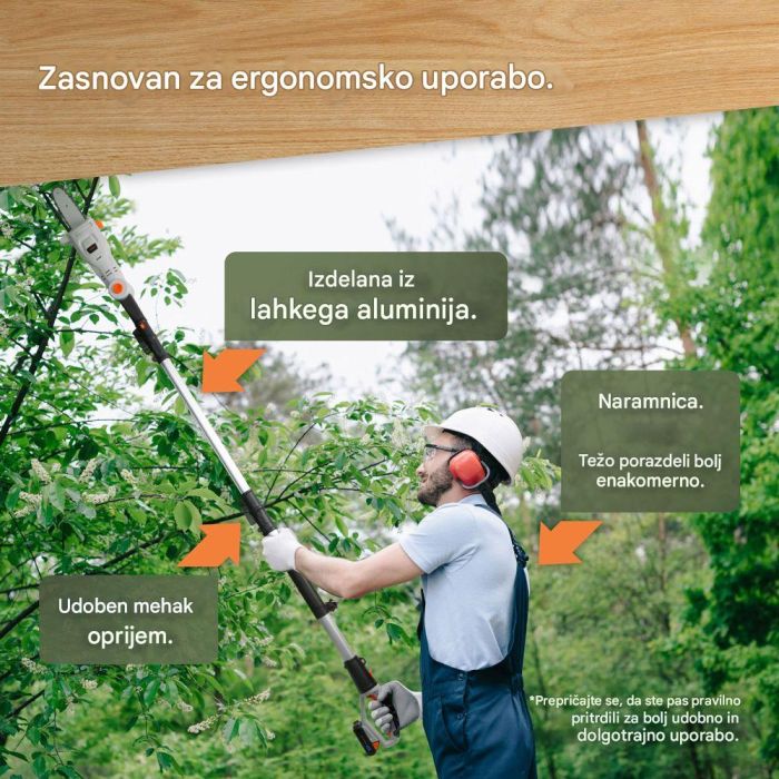 VonHaus Brezžična teleskopska verižna žaga 3519007 VonHaus Brezžična teleskopska verižna žaga 3519007