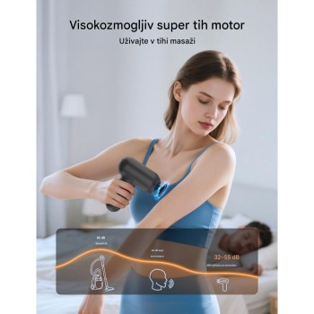 TAOTRONICS Masažna mini pištola črna TAOTRONICS Masažna mini pištola črna