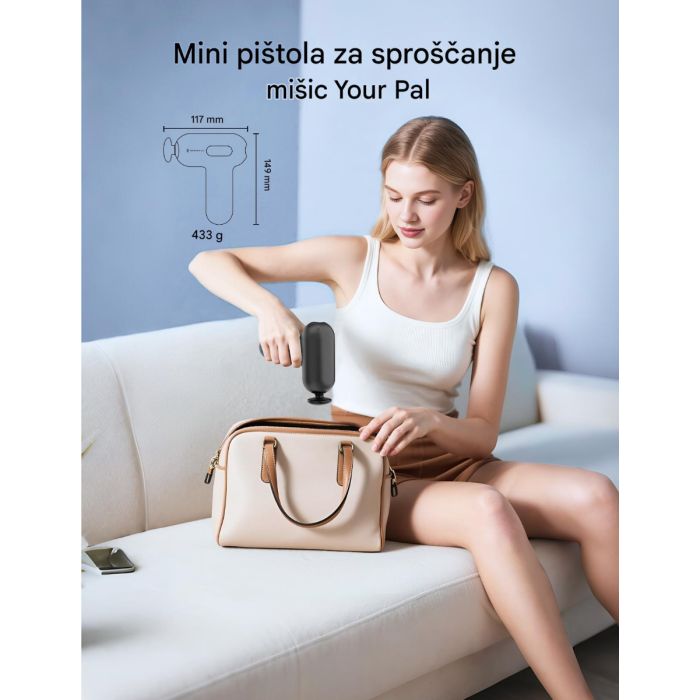 TAOTRONICS Masažna mini pištola črna TAOTRONICS Masažna mini pištola črna