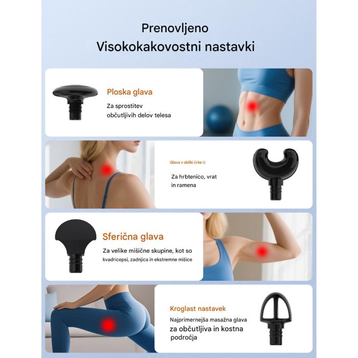 TAOTRONICS Masažna mini pištola črna TAOTRONICS Masažna mini pištola črna