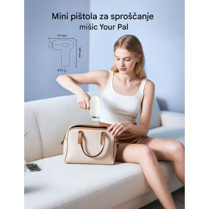 TAOTRONICS Masažna mini pištola bela TAOTRONICS Masažna mini pištola bela