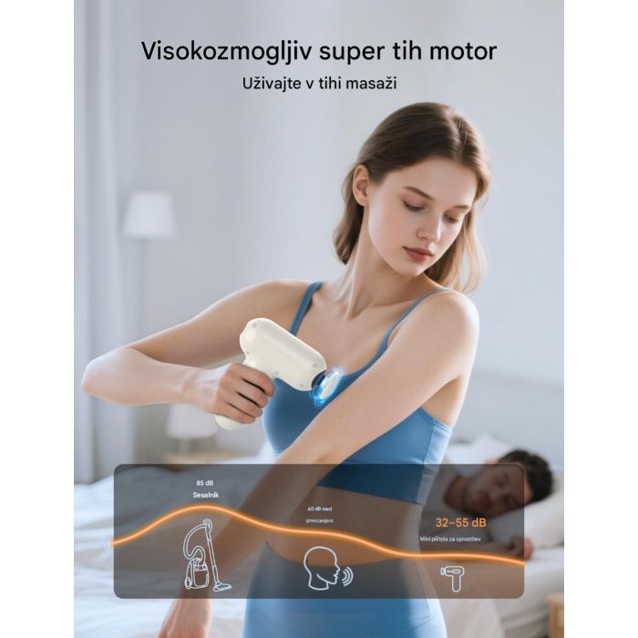 TAOTRONICS Masažna mini pištola bela TAOTRONICS Masažna mini pištola bela