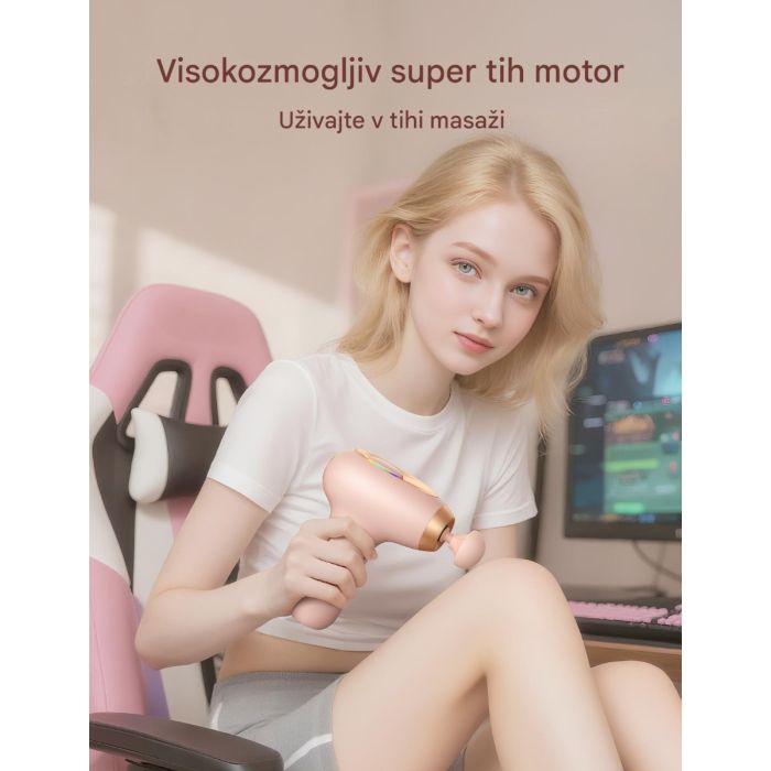 TAOTRONICS Masažna mini pištola roza TAOTRONICS Masažna mini pištola roza