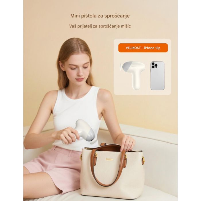 TAOTRONICS Masažna mini pištola siva TAOTRONICS Masažna mini pištola siva