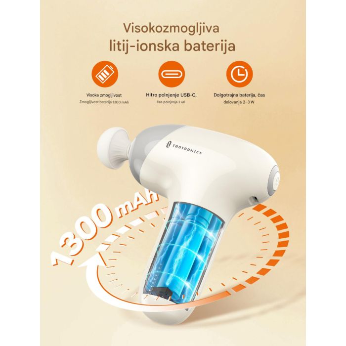 TAOTRONICS Masažna mini pištola siva TAOTRONICS Masažna mini pištola siva