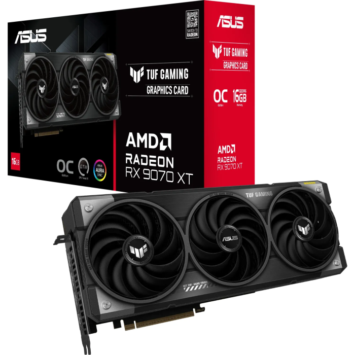Grafična kartica ASUS TUF Gaming Radeon RX 9070 XT OC, 16GB GDDR6, PCI-E 5.0 Grafična kartica ASUS TUF Gaming Radeon RX 9070 XT OC, 16GB GDDR6, PCI-E 5.0