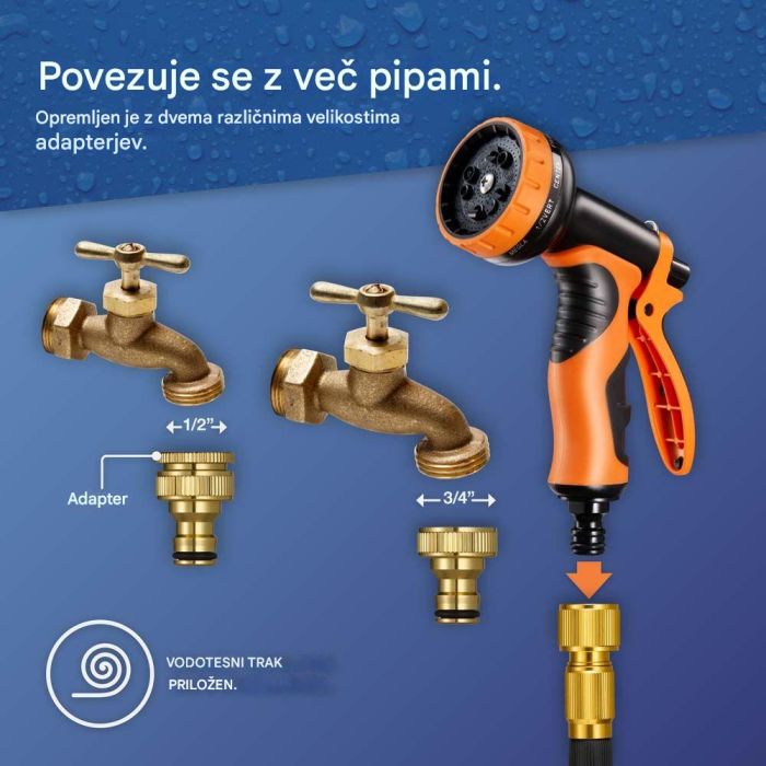 VonHaus raztegljiva vrtna cev – 15 m VonHaus raztegljiva vrtna cev – 15 m