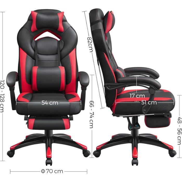 SONGMICS ergonomski gaming in pisarniški stol SONGMICS ergonomski gaming in pisarniški stol