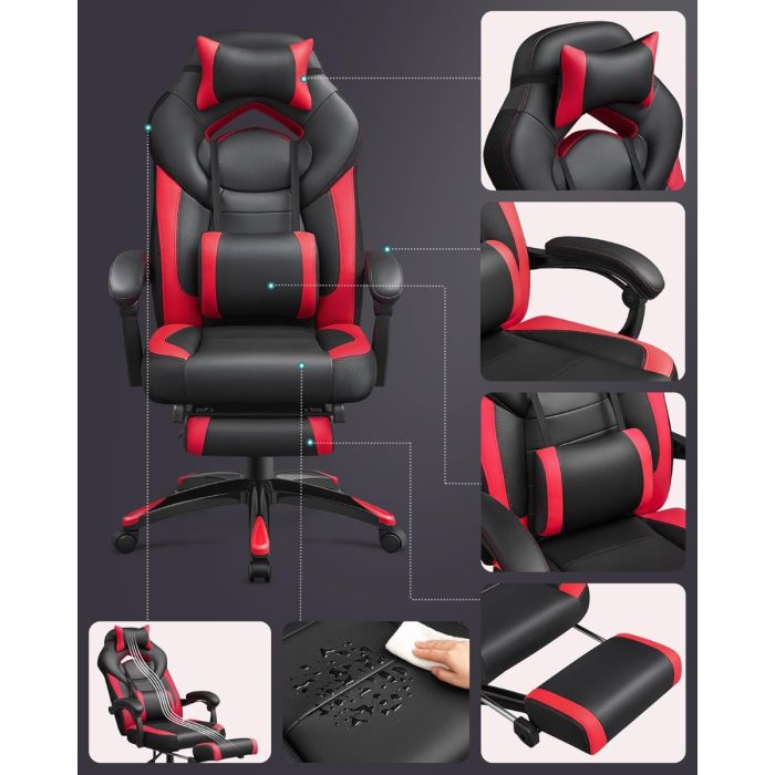 SONGMICS ergonomski gaming in pisarniški stol SONGMICS ergonomski gaming in pisarniški stol