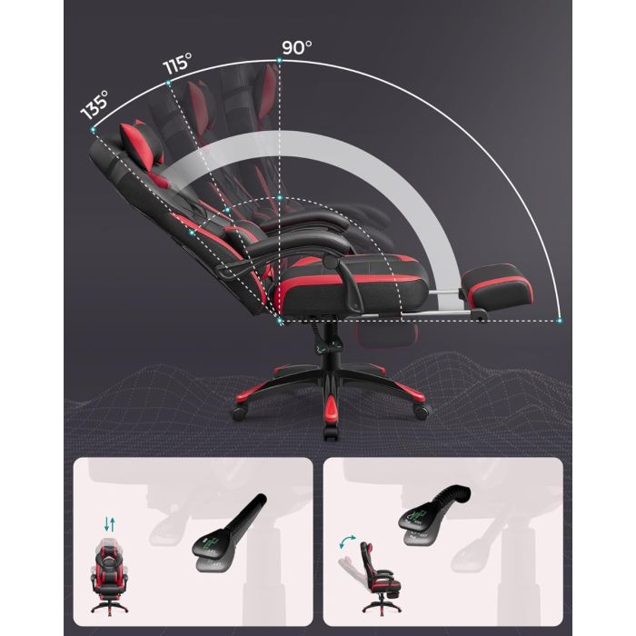 SONGMICS ergonomski gaming in pisarniški stol SONGMICS ergonomski gaming in pisarniški stol