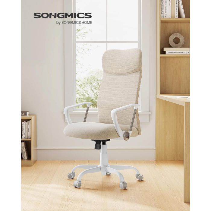 SONGMICS ergonomski pisarniški stol bež SONGMICS ergonomski pisarniški stol bež