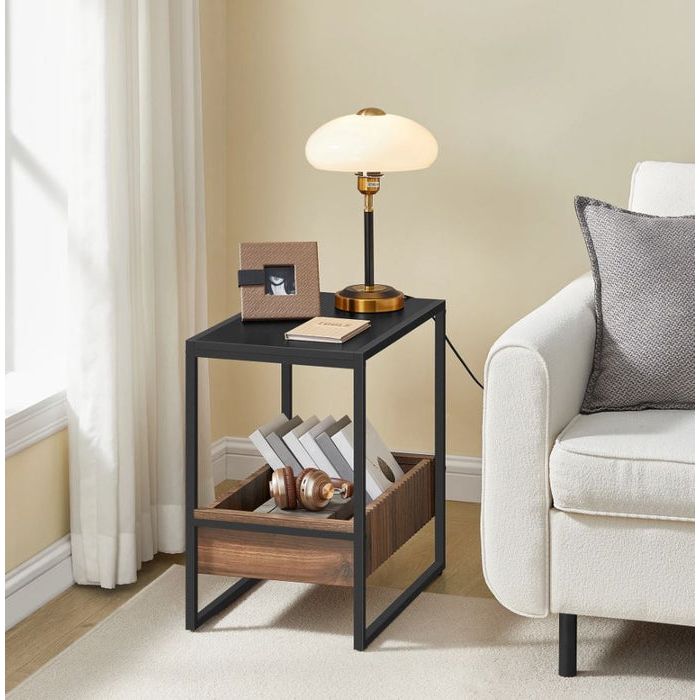 VASAGLE stranska mizica, rustikalno rjava VASAGLE stranska mizica, rustikalno rjava