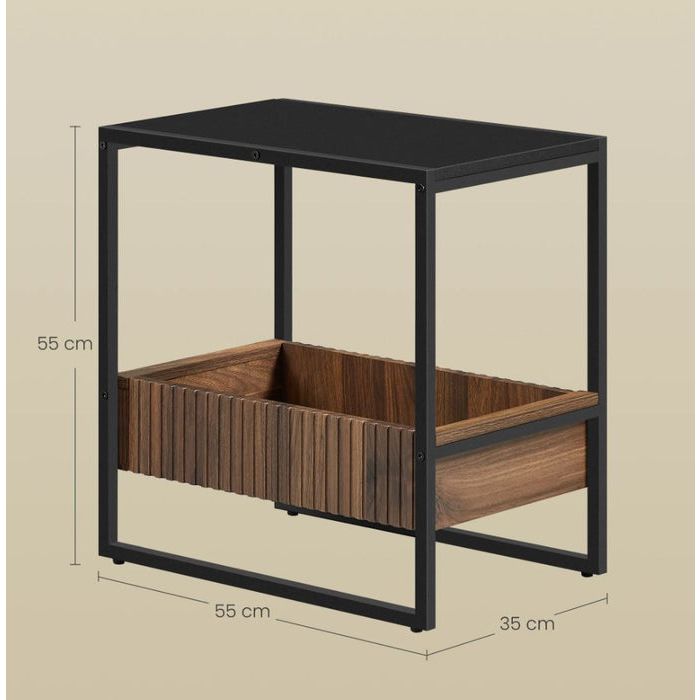 VASAGLE stranska mizica, rustikalno rjava VASAGLE stranska mizica, rustikalno rjava