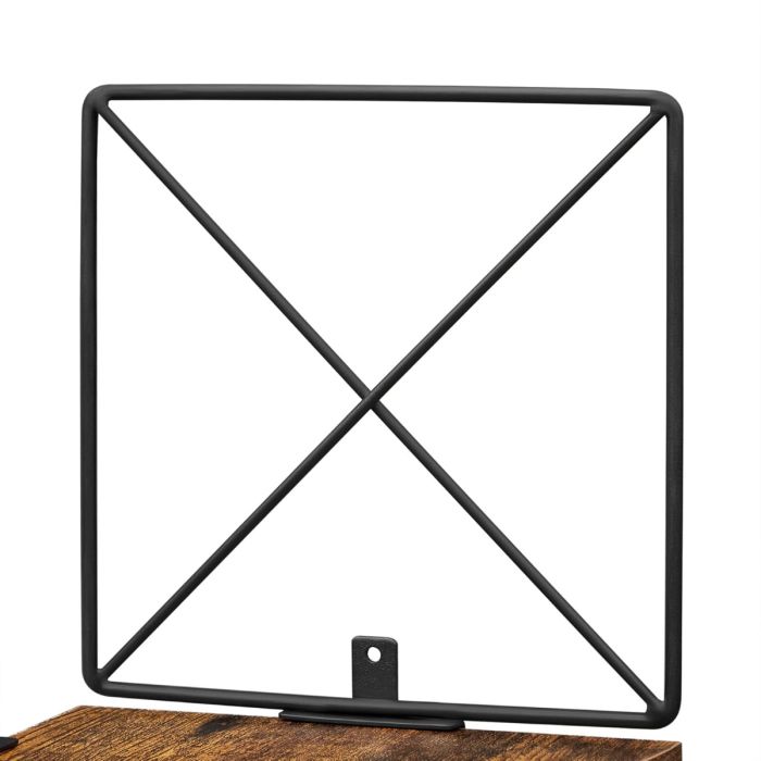 VASAGLE stenski kotni regal, 5-nivojski, rustikalno rjav in črn, 127,5 × 20 × 20 cm, industrijski slog VASAGLE stenski kotni regal, 5-nivojski, rustikalno rjav in črn, 127,5 × 20 × 20 cm, industrijski slog