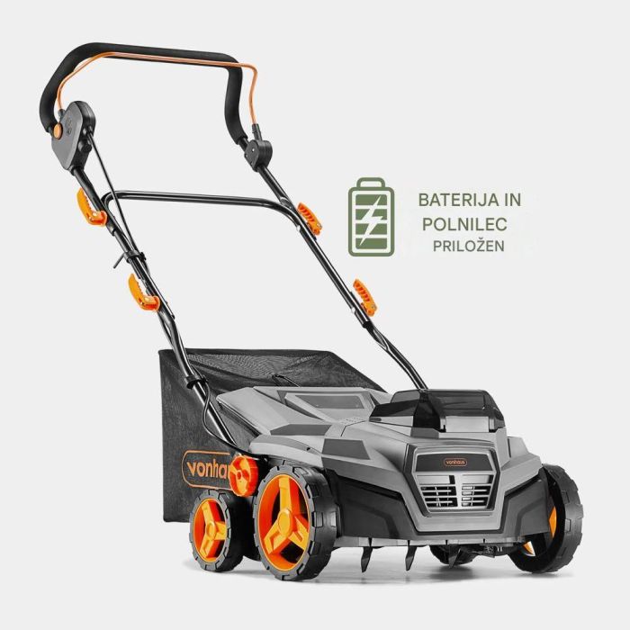 VonHaus 2-v-1 brezžični prezračevalnik in vertikulator za trato, 40 V VonHaus 2-v-1 brezžični prezračevalnik in vertikulator za trato, 40 V