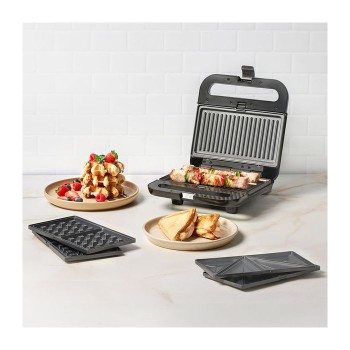 Ufesa Robson 3-v-1 opekač s snemljivimi ploščami – za sendviče, gofre in žar, 850 W