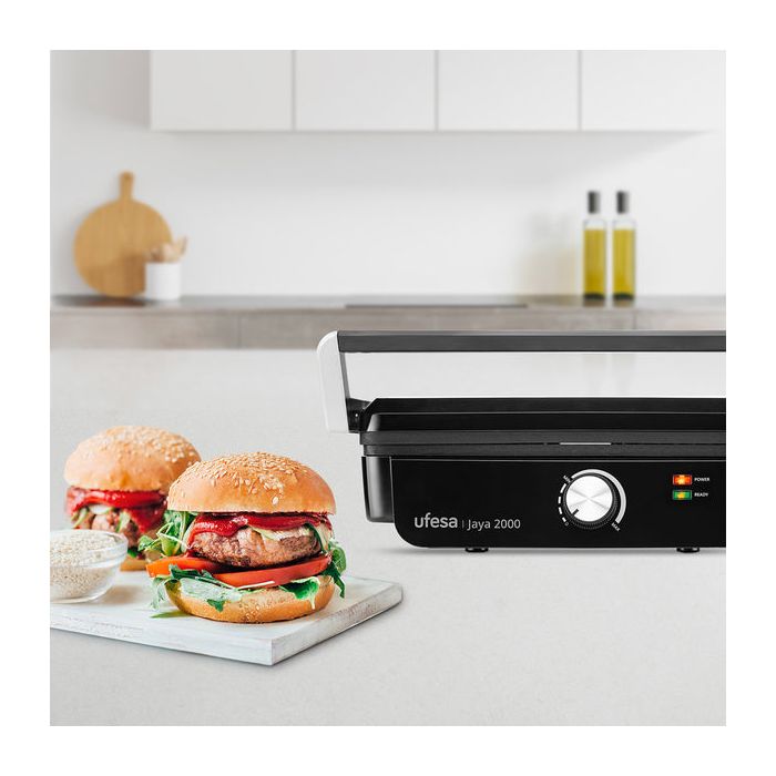 Ufesa Press Grill Jaya 2000 – električni kontaktni žar, 2000 W, z 180° Ufesa Press Grill Jaya 2000 – električni kontaktni žar, 2000 W, z 180°