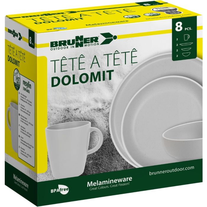 BRUNNER Komplet 8 Tête-à-Tête Dolomit bel BRUNNER Komplet 8 Tête-à-Tête Dolomit bel