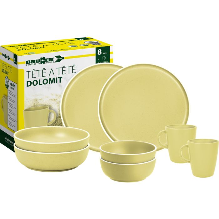 BRUNNER Komplet 8 Tête-à-Tête Dolomit rumen BRUNNER Komplet 8 Tête-à-Tête Dolomit rumen