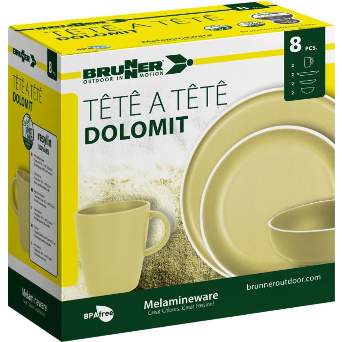 BRUNNER Komplet 8 Tête-à-Tête Dolomit rumen BRUNNER Komplet 8 Tête-à-Tête Dolomit rumen