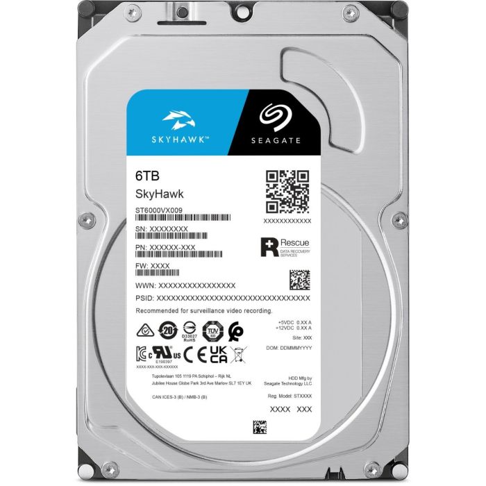Seagate 6TB SkyHawk 3,5 SATA 6Gb/s 5400rpm 256MB HDD disk Seagate 6TB SkyHawk 3,5 SATA 6Gb/s 5400rpm 256MB HDD disk
