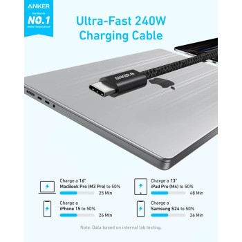 Anker Zolo USB-C na USB-C kabel, 1m, 240W Anker Zolo USB-C na USB-C kabel, 1m, 240W