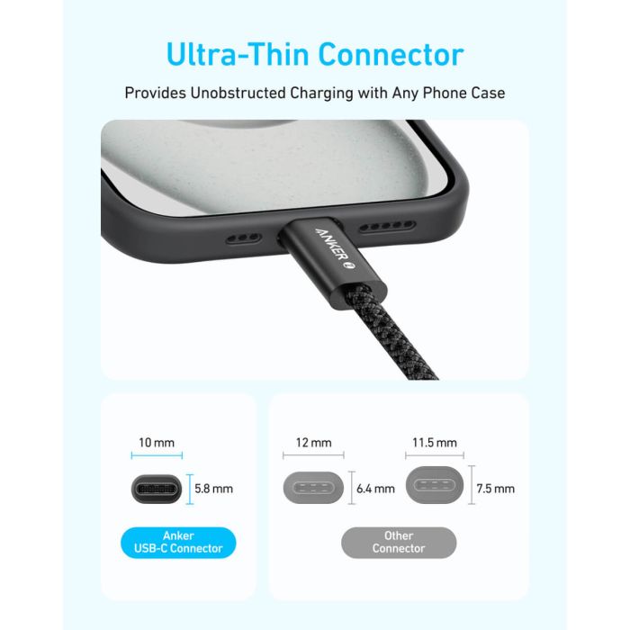 Anker Zolo USB-C na USB-C kabel, 1m, 240W Anker Zolo USB-C na USB-C kabel, 1m, 240W
