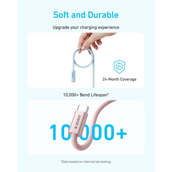 Anker Zolo USB-C na USB-C kabel, 1m, 240W Anker Zolo USB-C na USB-C kabel, 1m, 240W